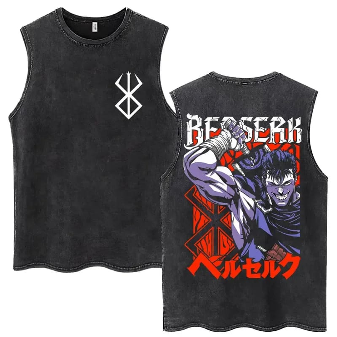 Polera berserk prelavada 240 gr acid wash modelo 4 1