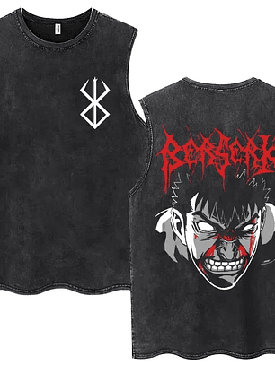 Polera berserk prelavada 240 gr acid wash modelo 5