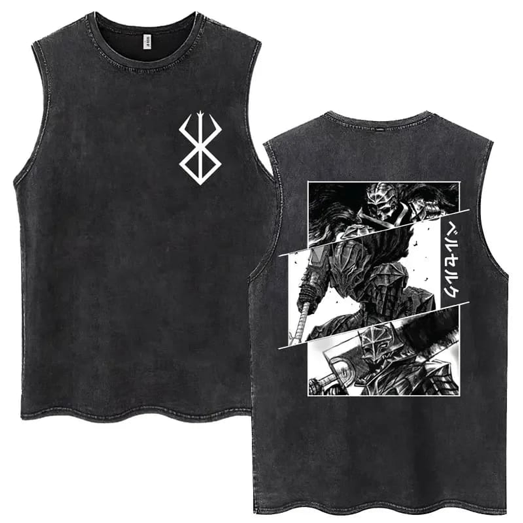 Polera berserk prelavada 240 gr acid wash modelo 7 1