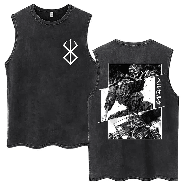 Polera berserk prelavada 240 gr acid wash modelo 7 1