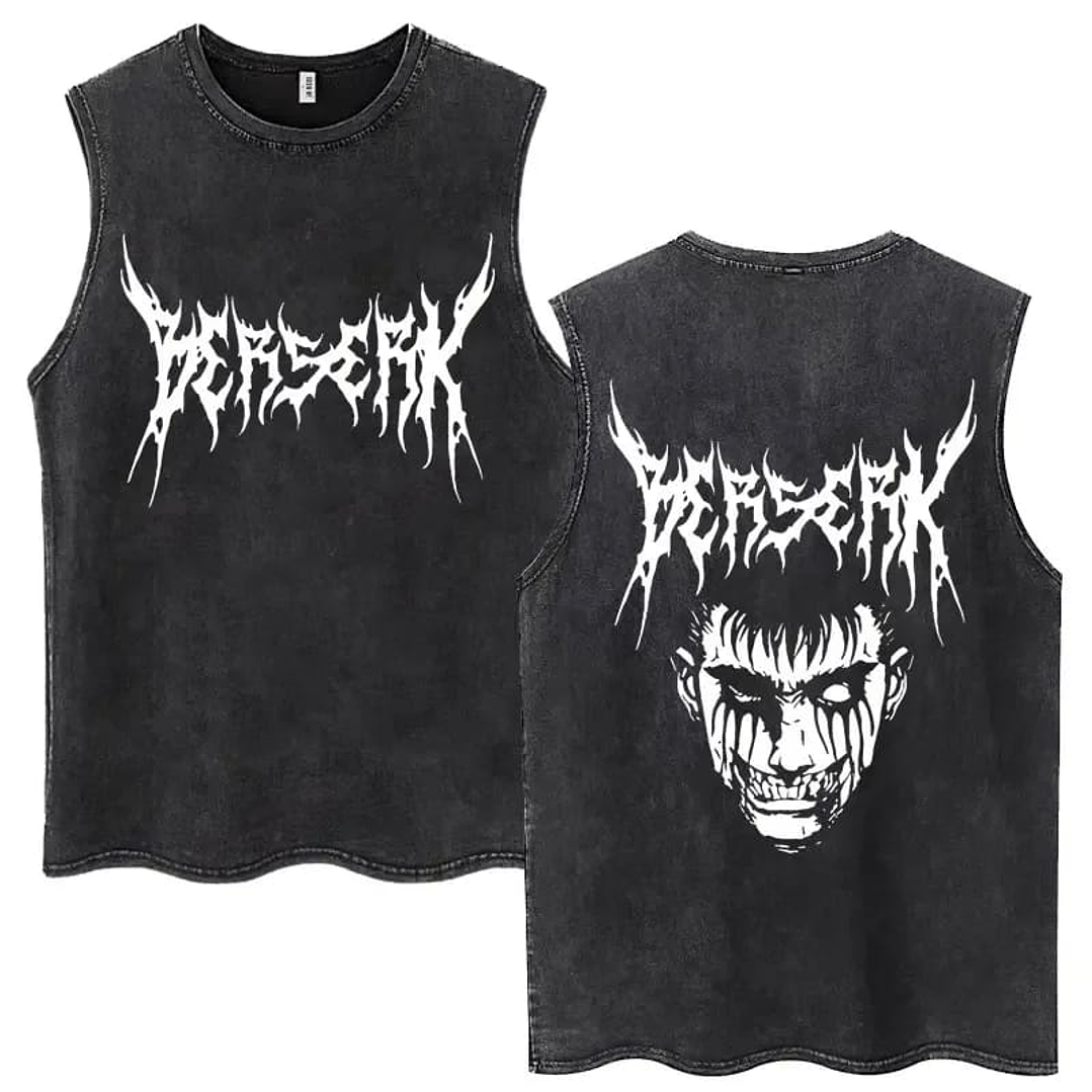 Polera berserk prelavada 240 gr acid wash modelo 10 1