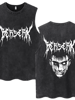 Polera berserk prelavada 240 gr acid wash modelo 10