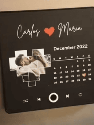 Imán Musical con foto Bluetooth Recargable 10x10 cm