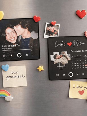 Imán Musical con foto Bluetooth Recargable 10x10 cm