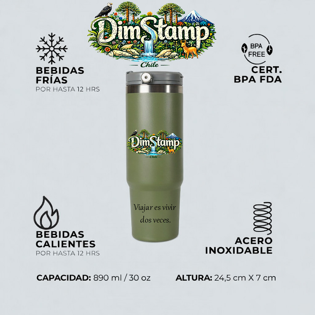 Botella Térmica especial para Trekking Acero Inox 890ml 8