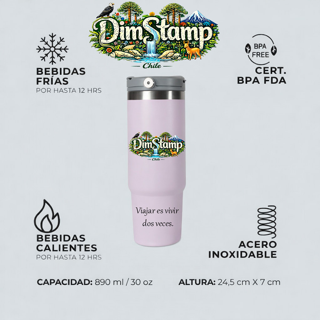 Botella Térmica especial para Trekking Acero Inox 890ml 9