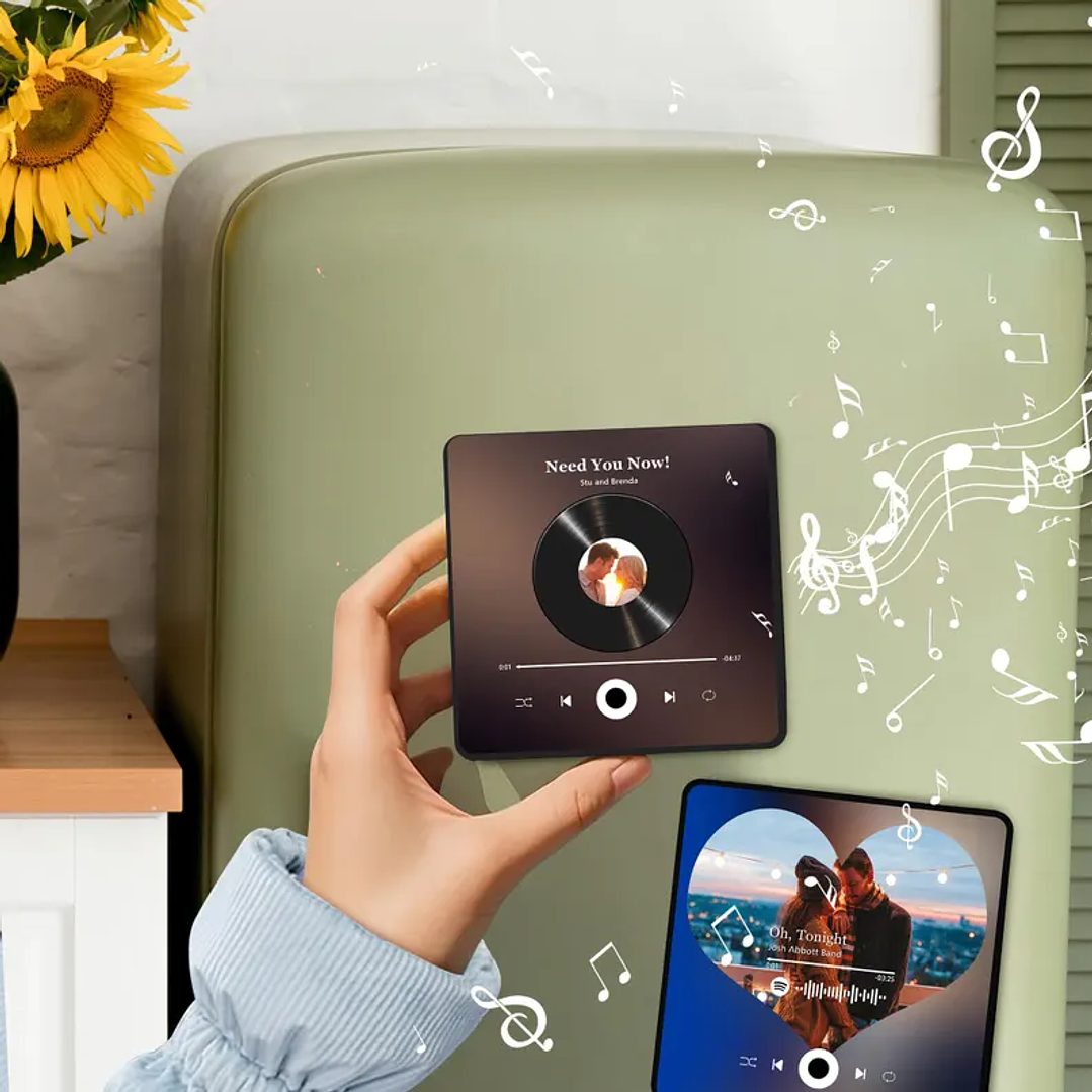 Imán Musical con foto Bluetooth Recargable 10x10 cm 5