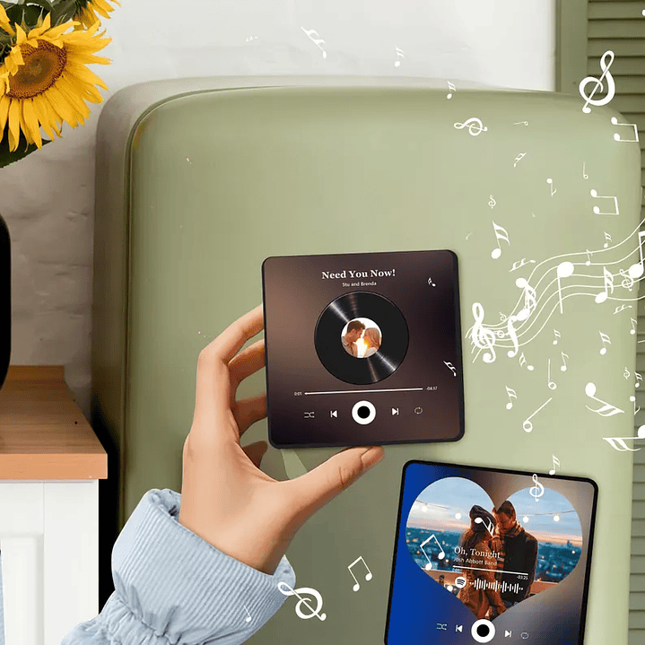 Imán Musical con foto Bluetooth Recargable 10x10 cm 5