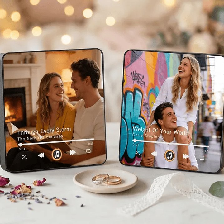 Imán Musical con foto Bluetooth Recargable 10x10 cm 10