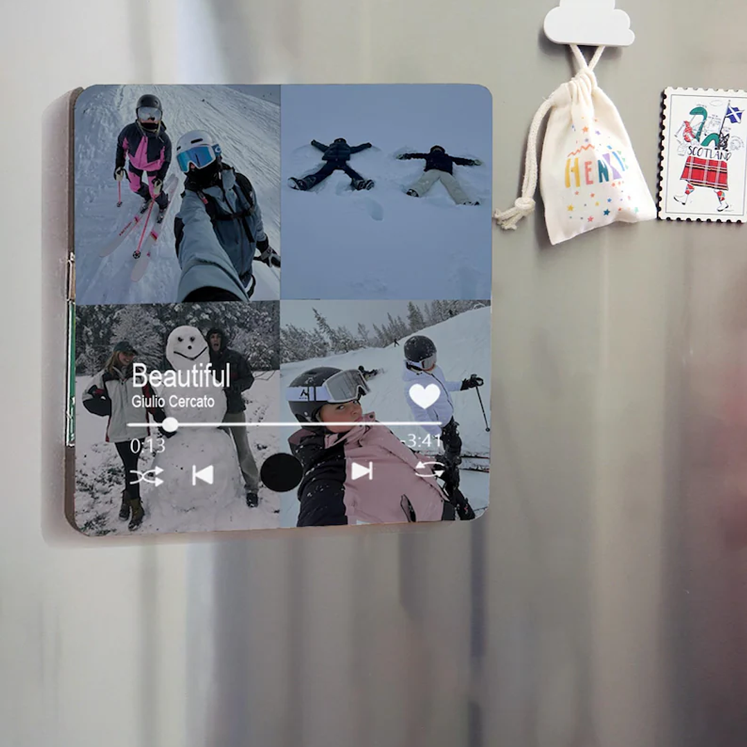 Imán Musical con foto Bluetooth Recargable 10x10 cm 16