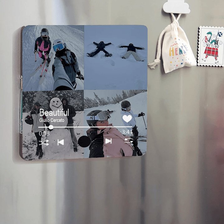 Imán Musical con foto Bluetooth Recargable 10x10 cm 16