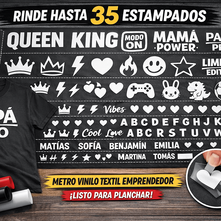 🔥 METRO VINILO TEXTIL PLOTEADO LISTO PARA EMPRENDER 1