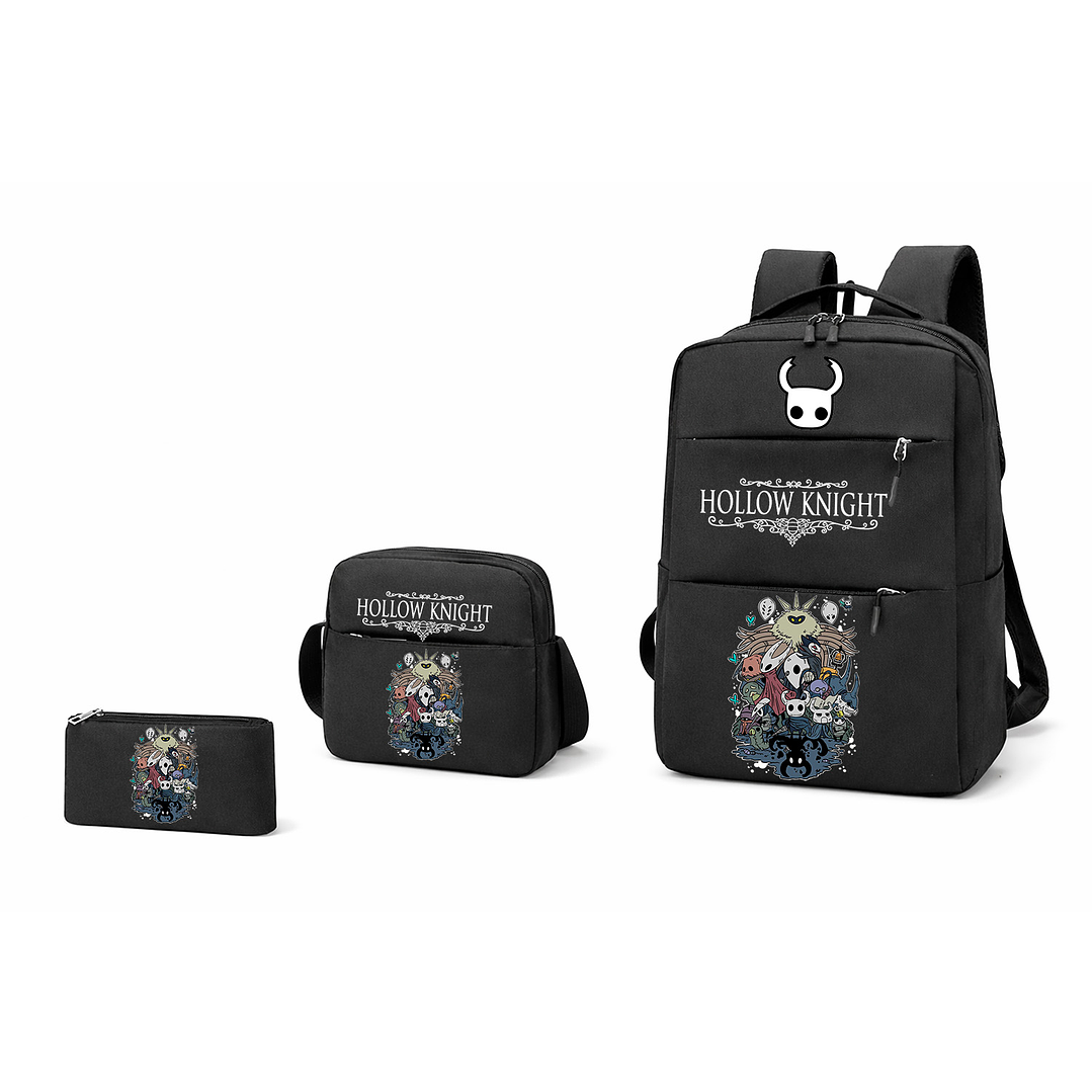 SET MOCHILA + BANANO + ESTUCHE HOLLOW KNIGHT ENTRADA USB 1