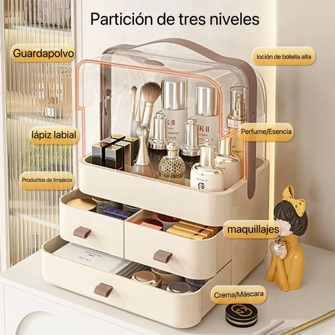 ORGANIZADOR COSMETICOS CON GUARDAPOLVO 4