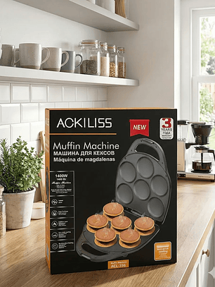 Tostador De Arepa Eléctrico Ackiliss 6 Unidades Antiadherente Negro