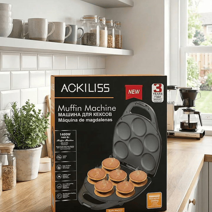 Tostador De Arepa Eléctrico Ackiliss 6 Unidades Antiadherente Negro 1