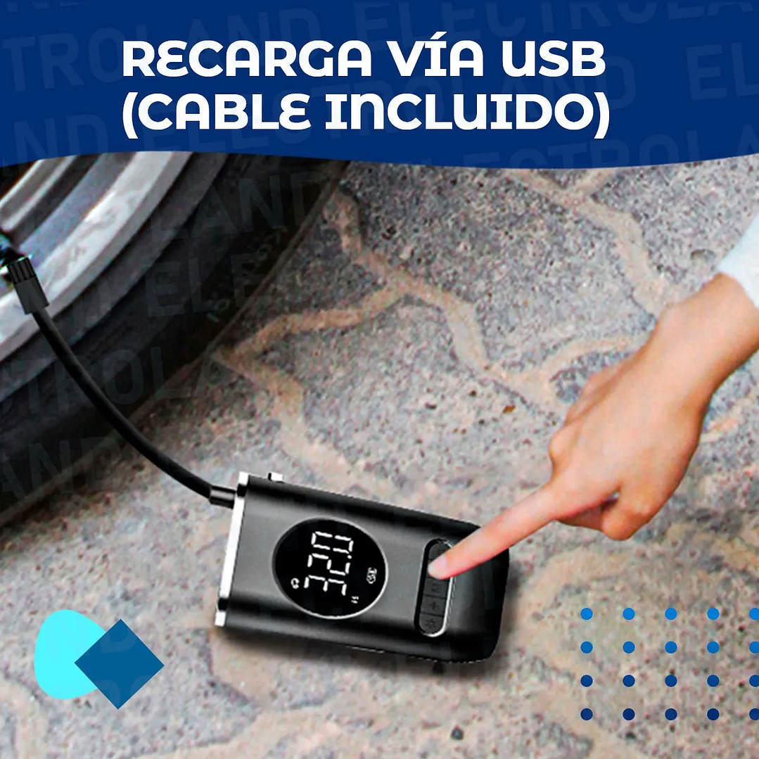 Compresor Aire 150psi Auto Moto Bicicleta Power Bank 1