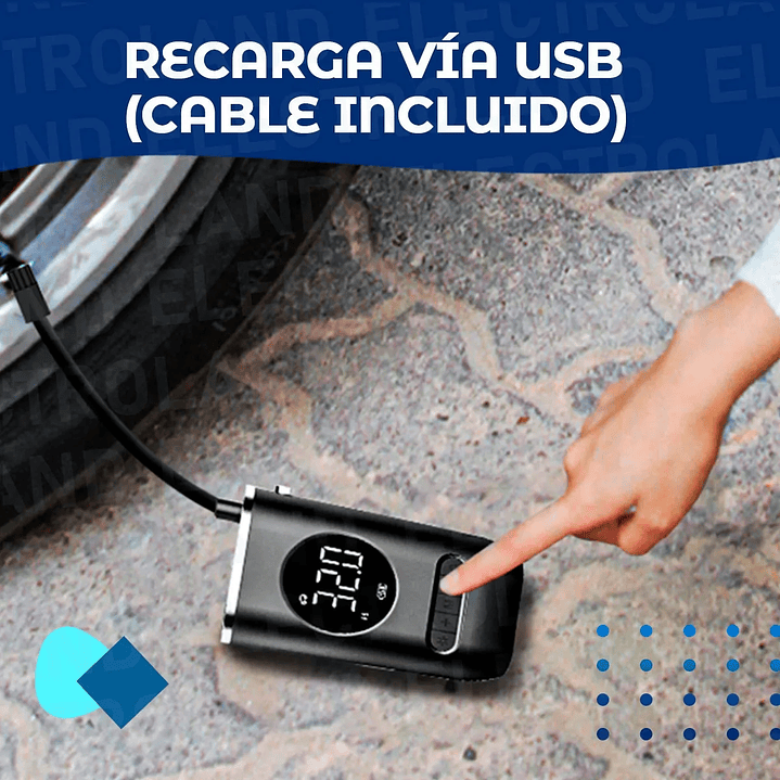 Compresor Aire 150psi Auto Moto Bicicleta Power Bank 1