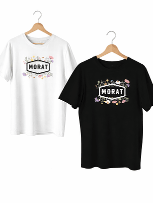 🌸 Poleras MORAT Diseño Floral – Colores Blanco y Negro 🌸