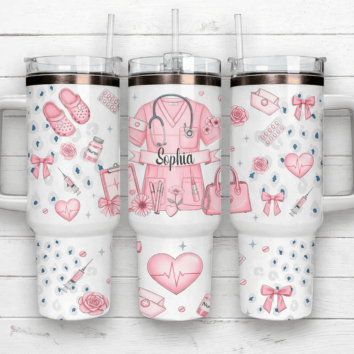 Vaso Térmico Enfermera 1.2L – Ideal para tu jornada 💖 1