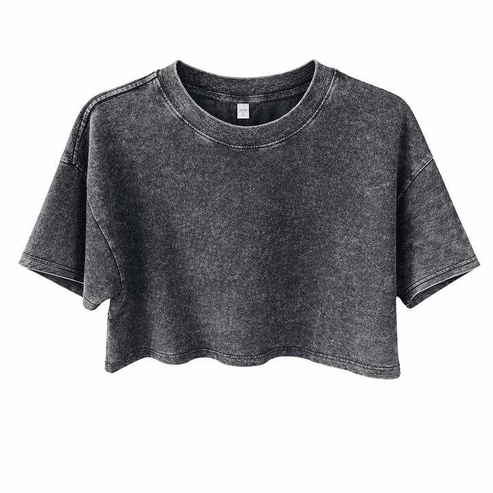 Polera Corta de Mujer (Crop Top) Estilo Acid Wash 2