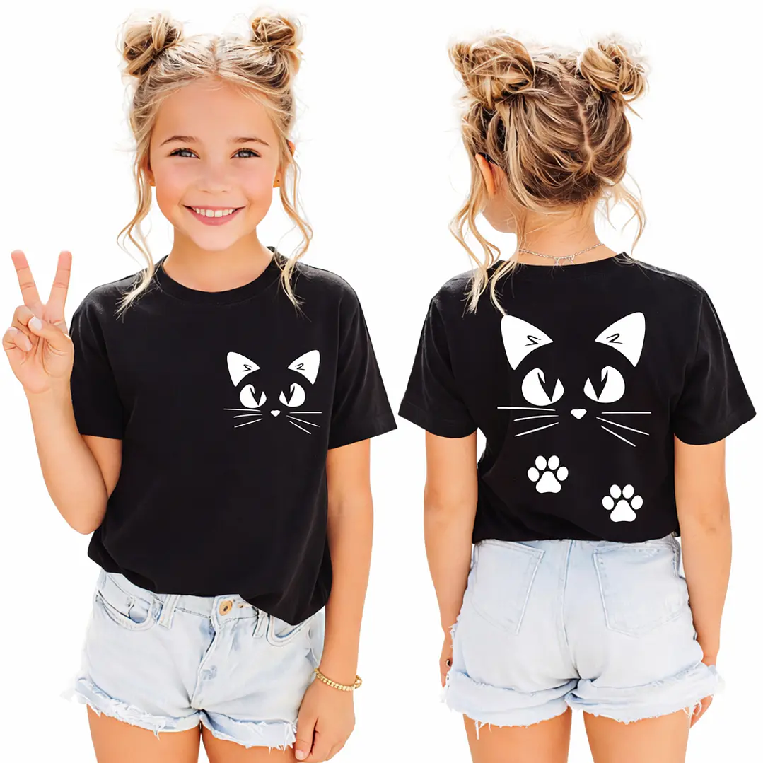 Polera Estampada gatito kawaii 1