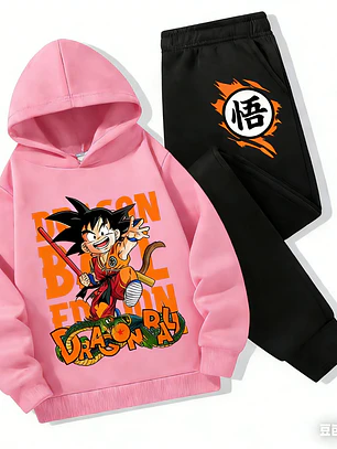 conjunto buzo completo dragon ball letras