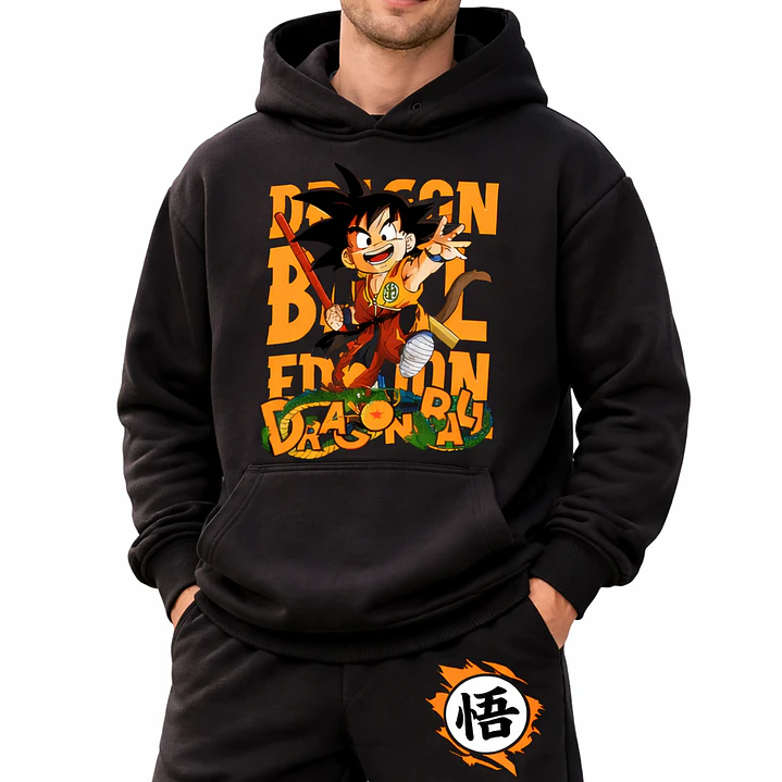 conjunto buzo completo dragon ball letras 1