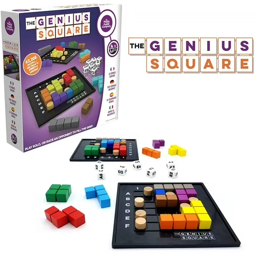 The Genius Square – ¡Ganador del premio al Juego del Año! ¡Más de 60000 soluciones STEM Pu The Happy Puzzle Company The Happy Puzzle Company 1