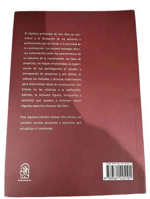 Procesos Y Tecnicas En Construccion Sept, De De Solminihac, Hernan; Thenoux, Guillermo. Editorial Ediciones Uc, Tapa Blanda En Español