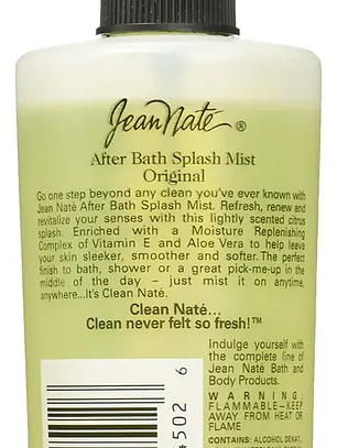 Perfume Jean Nate para después del baño, 240 ml, con vitamina E y aloe