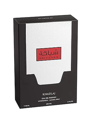 Khadlaj Shiyaaka Silver Eau de Parfum en espray para hombre, 3.4 onzas