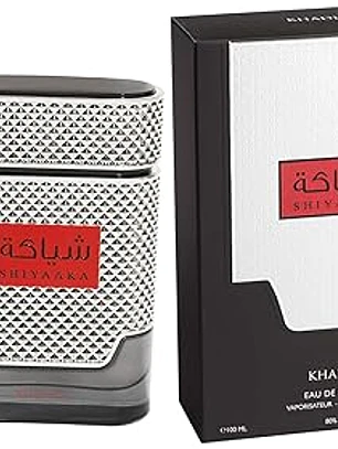 Khadlaj Shiyaaka Silver Eau de Parfum en espray para hombre, 3.4 onzas
