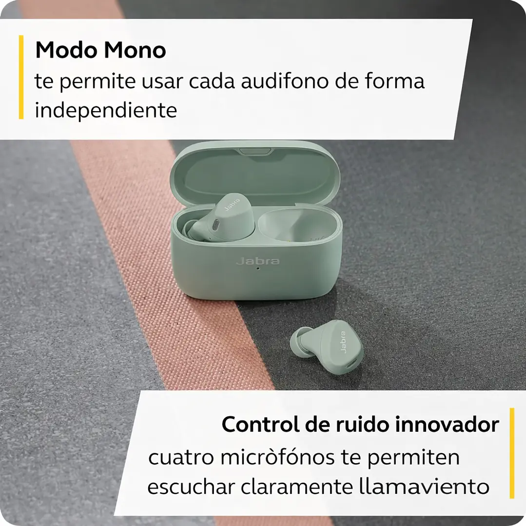 Auriculares Inalámbricos Bluetooth Jabra Elite 4 Active – True Wireless (Color Mint) 5