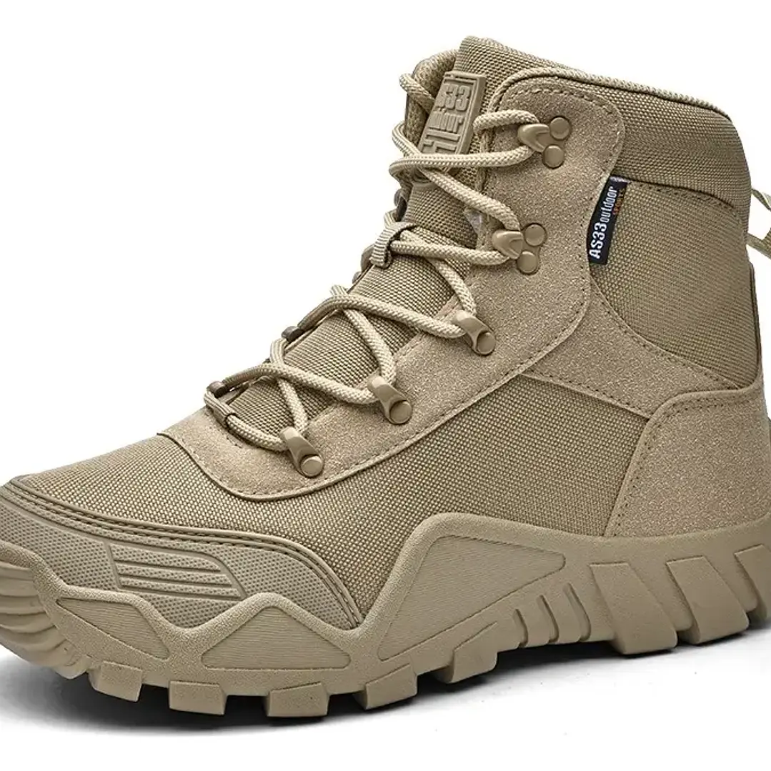 Botas Tácticas Outdoor Hombre – Resistentes e Impermeables (Color Arena) talla 43 1
