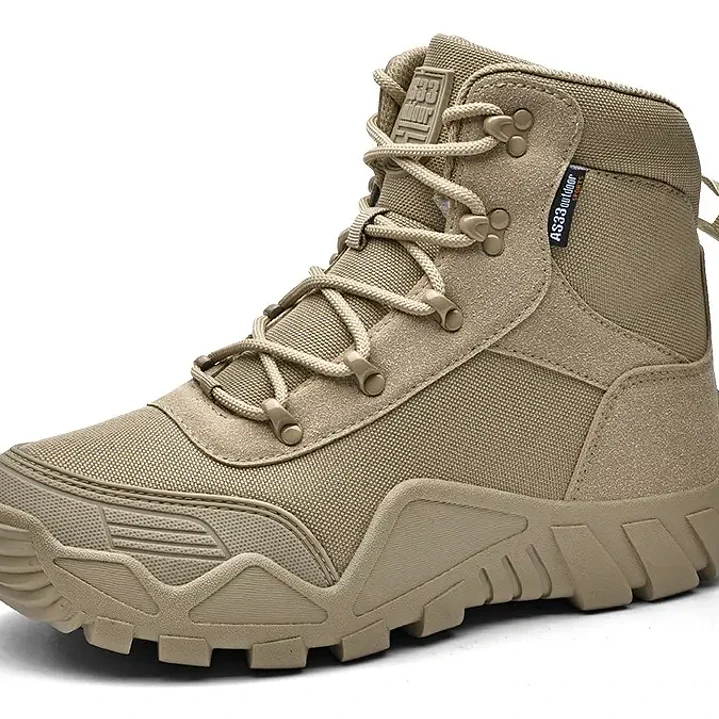 Botas Tácticas Outdoor Hombre – Resistentes e Impermeables (Color Arena) talla 43 1