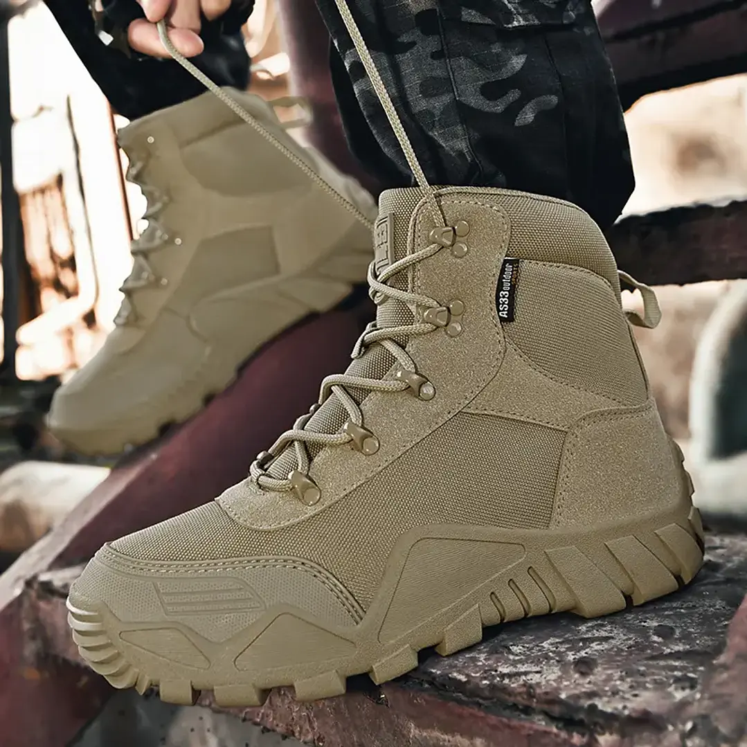 Botas Tácticas Outdoor Hombre – Resistentes e Impermeables (Color Arena) talla 43 2