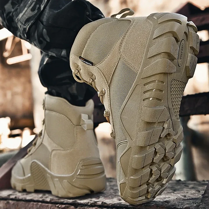 Botas Tácticas Outdoor Hombre – Resistentes e Impermeables (Color Arena) talla 43 7