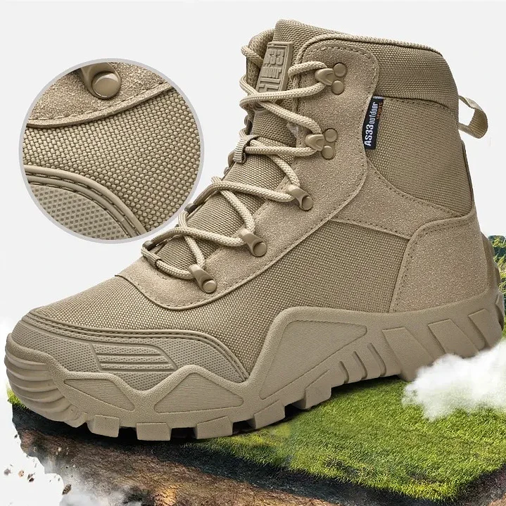 Botas Tácticas Outdoor Hombre – Resistentes e Impermeables (Color Arena) talla 43 9