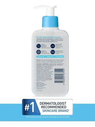 Limpiador Facial SA CeraVe con Ácido Salicílico – 236 ml (8 oz)