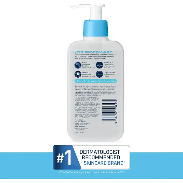 Limpiador Facial SA CeraVe con Ácido Salicílico – 236 ml (8 oz) 2