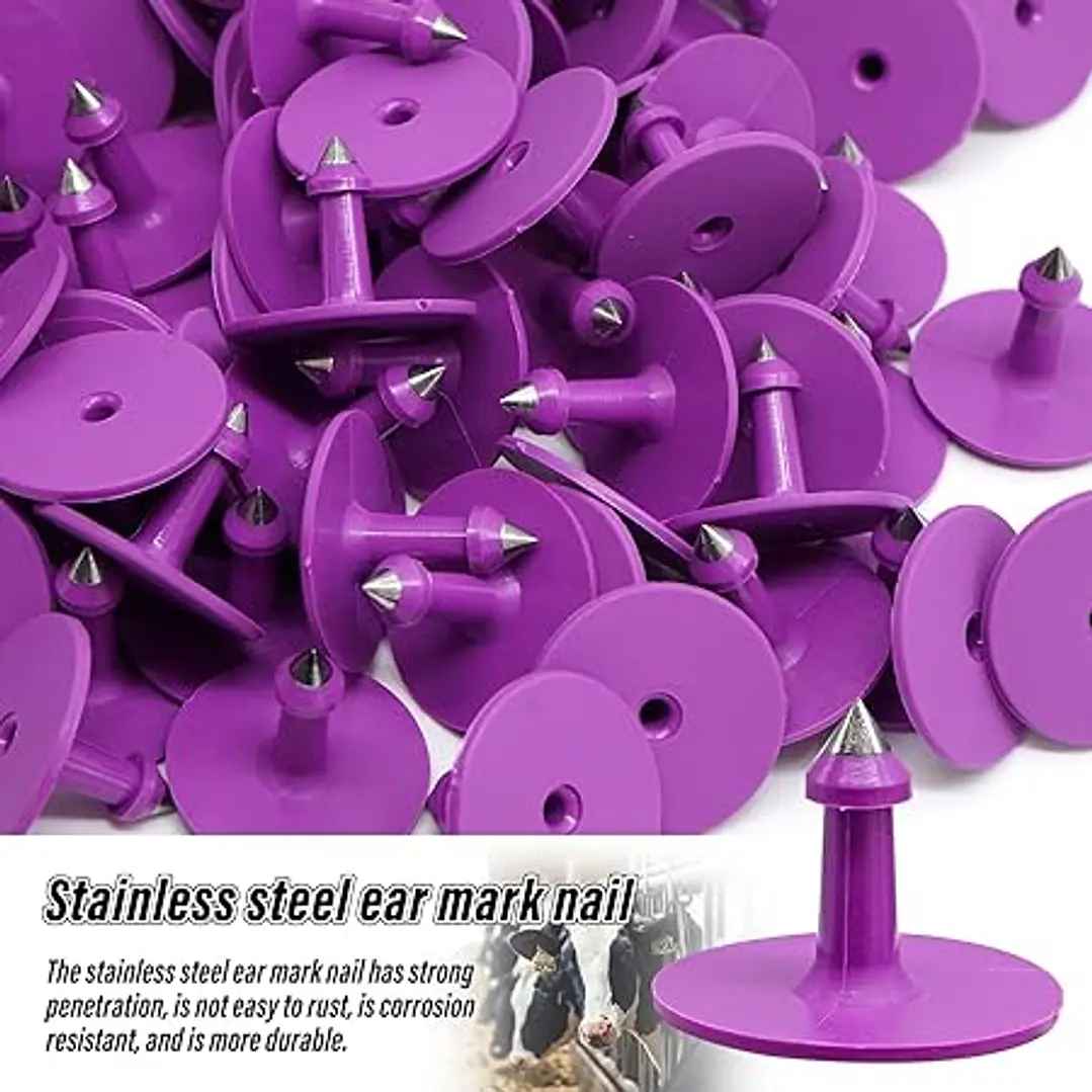 Etiquetas para identificar ganado, 100 etiquetas de plástico numeradas 3