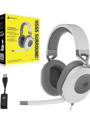 Audífonos Gamer Corsair HS65 Surround Blanco 🎮