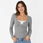 Polera con encaje talla XS - Miniatura 1