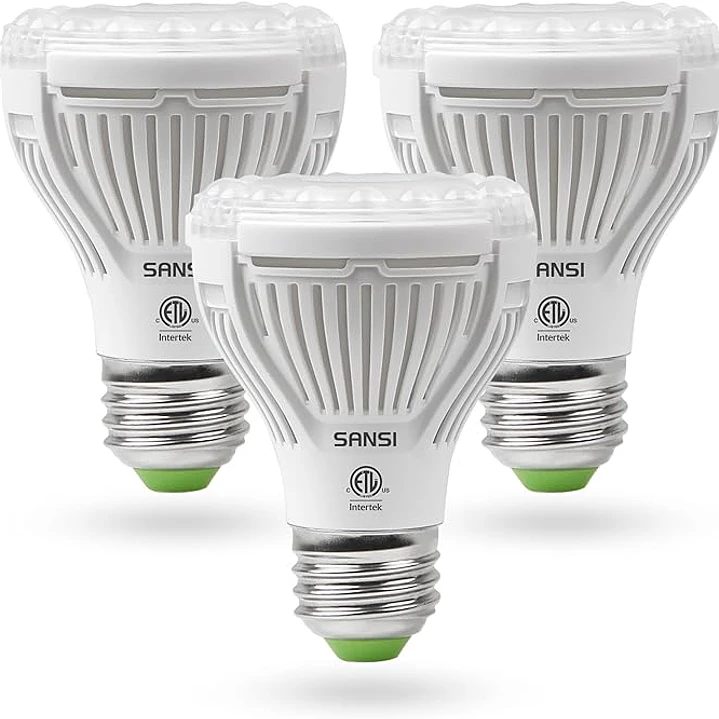 3 Bombillas LED para cultivo SANSI para semillas y verduras, luz de crecimiento de espectro completo de 10W (equivalente a 150 vatios) con lente óptica para plantas de interior, alto PPFD, base E26 1