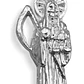 Dije Santa Muerte Mediano Plata 925 Cadena Y Caja De Regalo - Miniatura 2