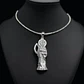 Dije Santa Muerte Mediano Plata 925 Cadena Y Caja De Regalo - Miniatura 5