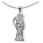 Dije Santa Muerte Mediano Plata 925 Cadena Y Caja De Regalo - Miniatura 1