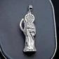 Dije Santa Muerte Mediano Plata 925 Cadena Y Caja De Regalo - Miniatura 6