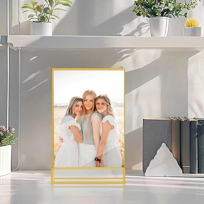 12 Soportes acrílicos para letreros de 5 x 7 pulgadas , mesas, bodas , restaurante 2